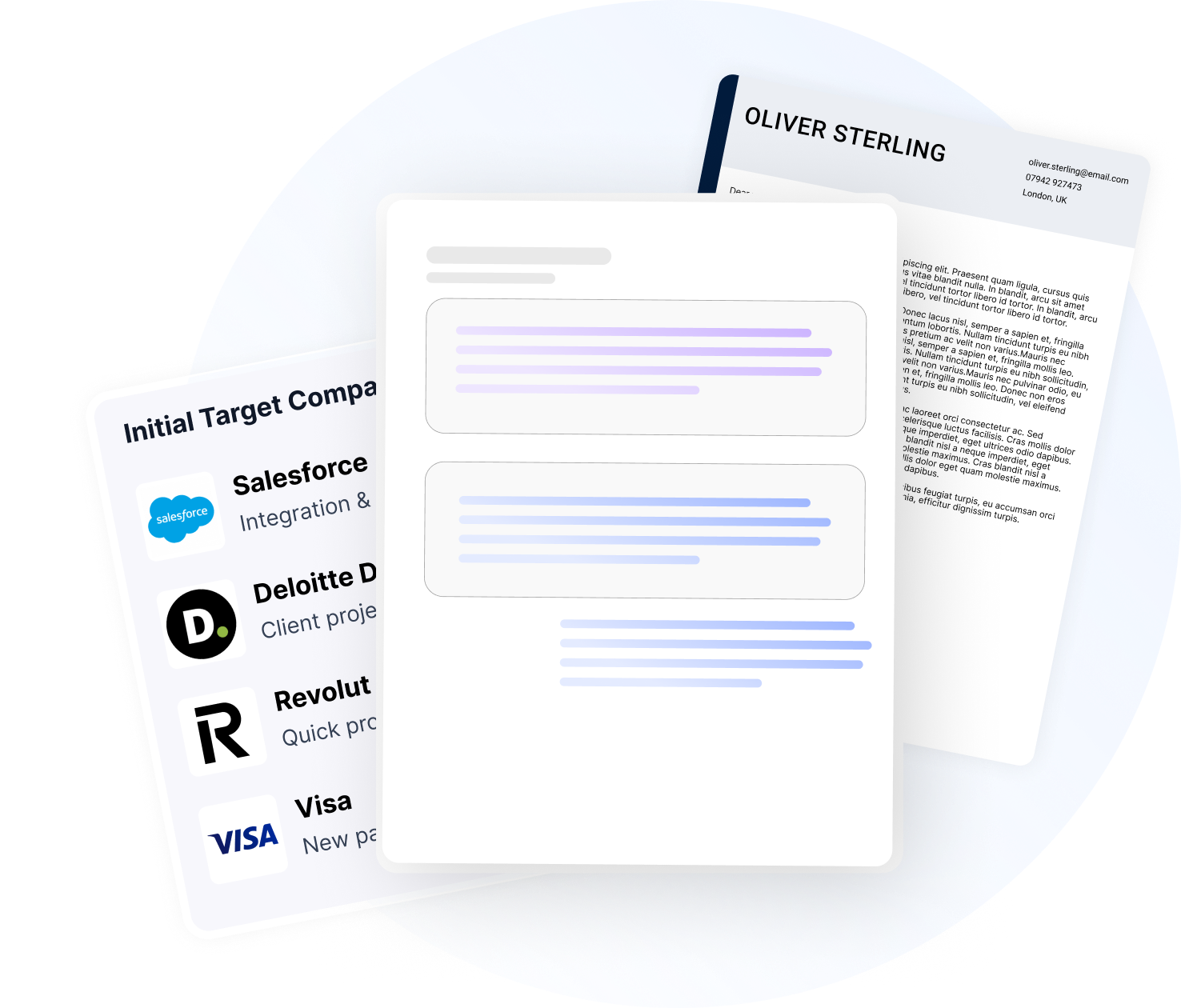 Personalised to each job posting